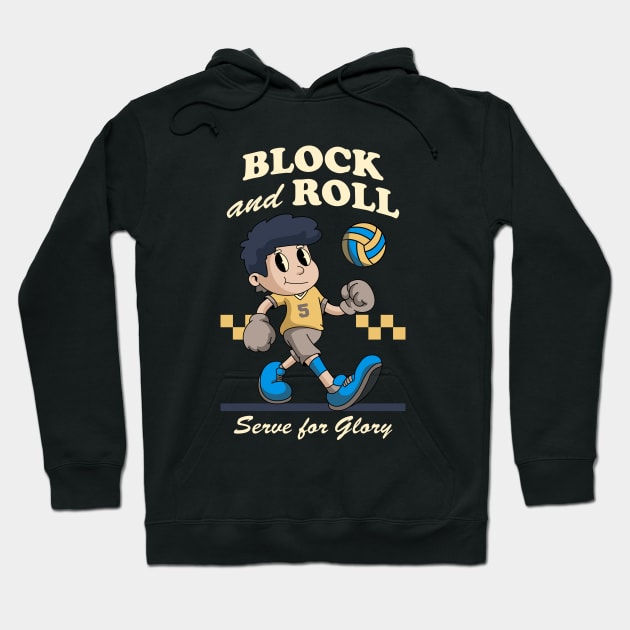 Funny Volley Ball Boy Hoodie by milatees